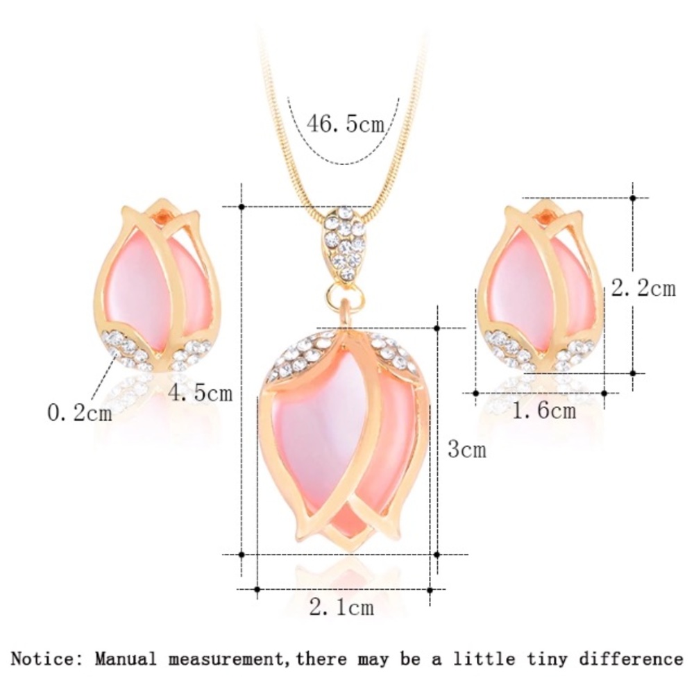NEW!💙💎🌷PINK TULIP!🌷💎💙🌷GORGEOUS GOLDEN SET🌷 - Picture 5 of 8